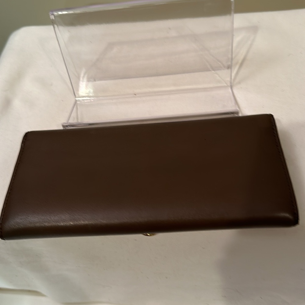 Fendi Roma as seen on pic on logo-long wallet dark tan/ light brown in EUC - Picture 8 of 10